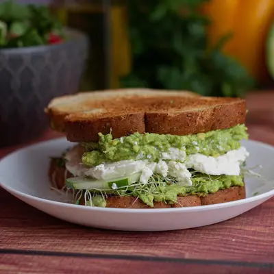 Avocado toast on a plate